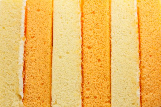 texture vanilla and orange chiffon cake