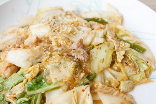 Suki dry fried vermicelli with pork and cabbage