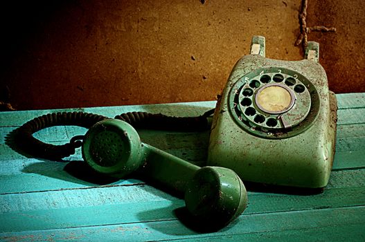 Retro telephone still life