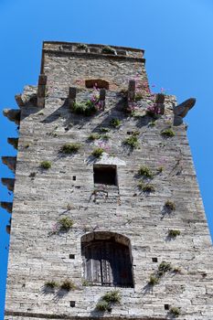 view on some of famous tower in San Gimignano in Toscany in italy