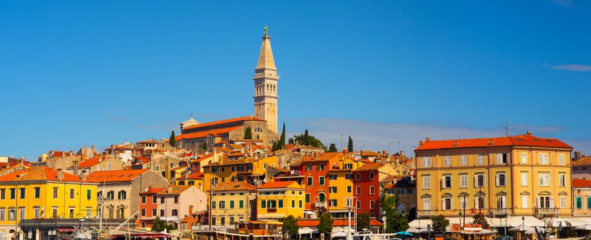 View of Rovinj little city in Istria, Croatia