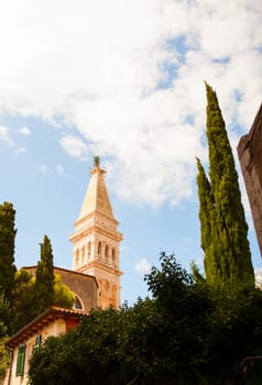 View of Saint Euphemia's basilica in Rovinj, Istria - Croatia