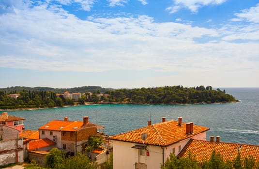 View of Rovinj little city in Istria, Croatia