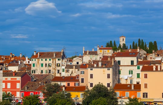 View of Rovinj little city in Istria, Croatia