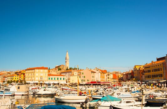 View of Rovinj little city in Istria, Croatia