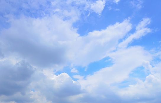 The sky in blue with white cloud.