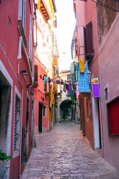 View of Rovinj little city in Istria, Croatia