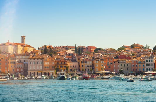 View of Rovinj little city in Istria, Croatia