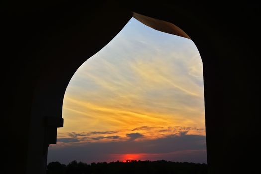 Sunset view from the Grand Mosque in the Philippines