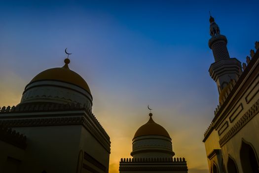 Sunset at the Grand Mosque in the Philippines