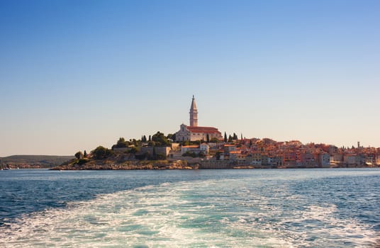 View of Rovinj little city in Istria, Croatia