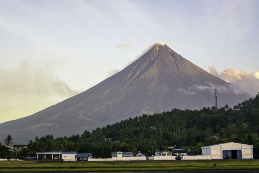 The perfect cone of Mayon Volcano, South of Luzon, Philippines