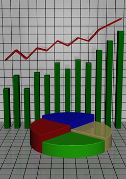 The schedule the histogram showing lifting and business blossoming