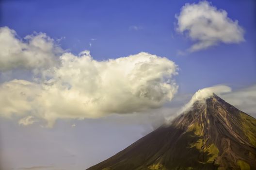 The perfect cone of Mayon Volcano, South of Luzon, Philippines