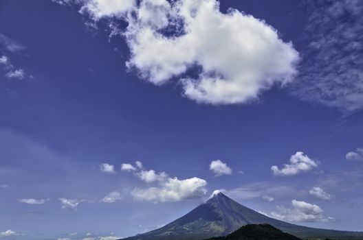 The perfect cone of Mayon Volcano, South of Luzon, Philippines