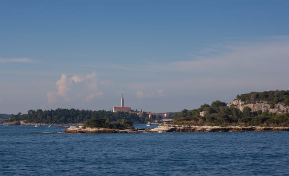 View of Rovinj little city in Istria, Croatia