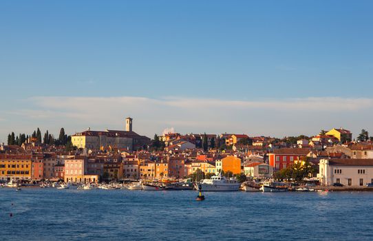 View of Rovinj little city in Istria, Croatia