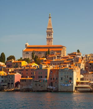 View of Rovinj little city in Istria, Croatia