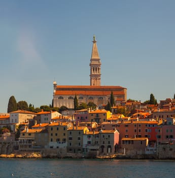 View of Rovinj little city in Istria, Croatia