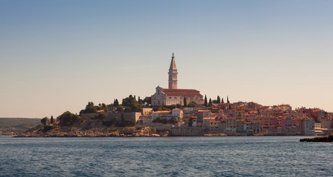 View of Rovinj little city in Istria, Croatia