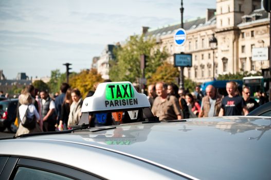 parisian taxi in france