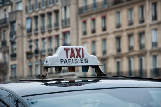 parisian taxi in france