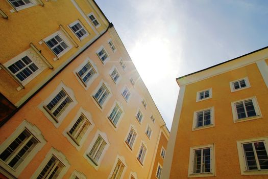 Historic Architecture in the city of Salzburg, Austria, Europe.