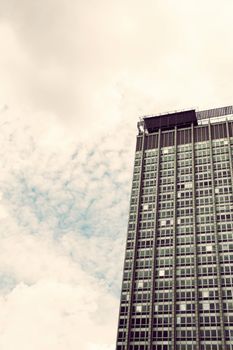 Retro style image of a Building in Downtown Sao Paulo, Brazil. 