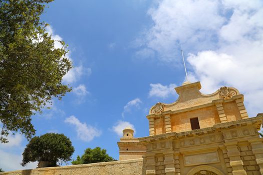 The Gate of in Mdina, Malta, southern Europe.