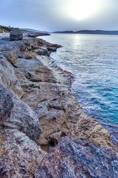 HDR photo of a Sunset in Bugibba in Malta, Europe.