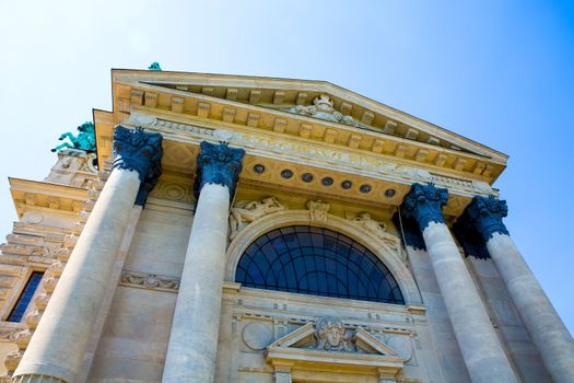 The Szechenyi Furdo in Budapest, Hungary.