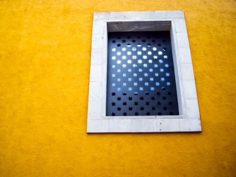 Mexican wall with star pattern window