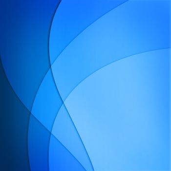 Abstract blue background with smooth lines. Contemporary style