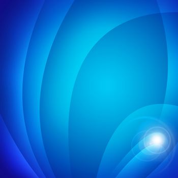 Abstract blue background with smooth lines. Contemporary style