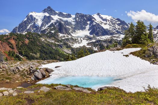 Mount Shuksan Blue Pool Artist Point Mount Baker Highway Snow Mountain Grass Trees

Resubmit--In response to comments from reviewer have further processed image to reduce noise, sharpen focus and adjust lighting.