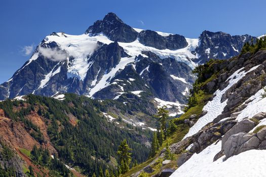 Hiking Snowfields Glaciers Artist Point Mount Shuksan Mount Baker Highway Snow Mountain Washington Pacific Northwest
