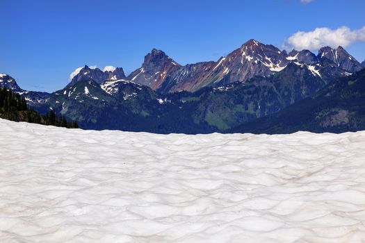 Hiking Snowfields Artist Point Red Mountains Mount Baker Highway Snow Mountain Washington Pacific Northwest
