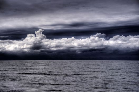 Baltic Sea on the coast of Ahrenshoop in Germany, HDR