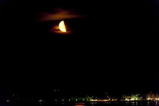 Moonlight Night in Laboe, Germany