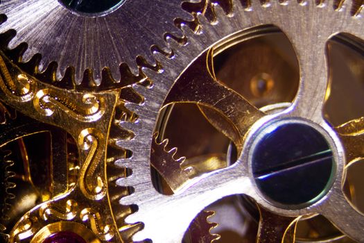 Micro photo of a clockwork