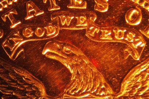 Micro Photo of a Gold Coin