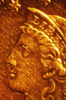 Micro Photo of a Gold Coin