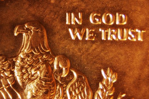 Micro Photo of a Gold Coin