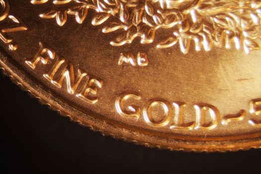 Micro Photo of a Gold Coin