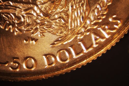 Micro Photo of a Gold Coin