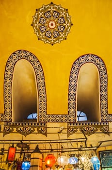 detailed decorations in the Grand Bazar in Istanbul, Turkey