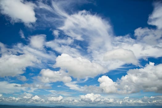 clouds in the blue sky