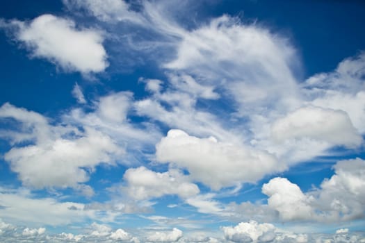 clouds in the blue sky