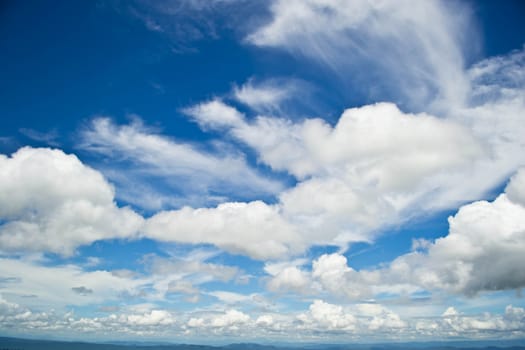 Clouds in the blue sky 