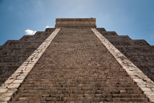 a Ziggurat in Chichen Itza, Yucatan, Mexico